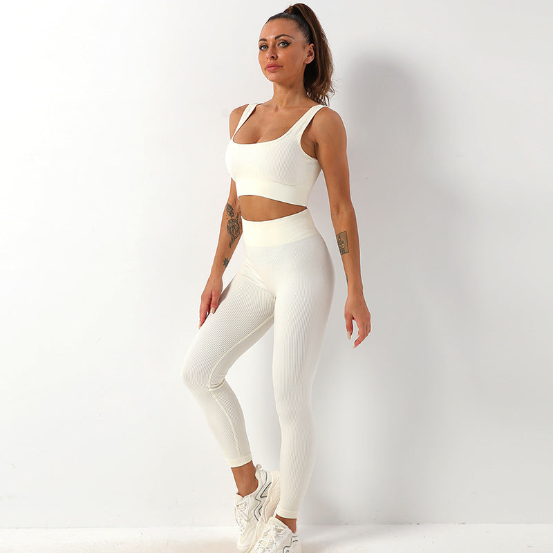 Seamless Bra And Butt Lifting High Waist Leggings Set For Women