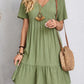 V-neck Short Sleeve Dress