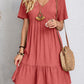 V-neck Short Sleeve Dress