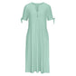Women's Eyelet V-Neck Maxi Dress