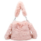 Women Fluffy Shoulder Bag With Top handle