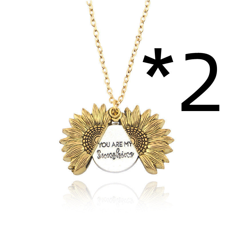 Unisex Sunflower Necklace