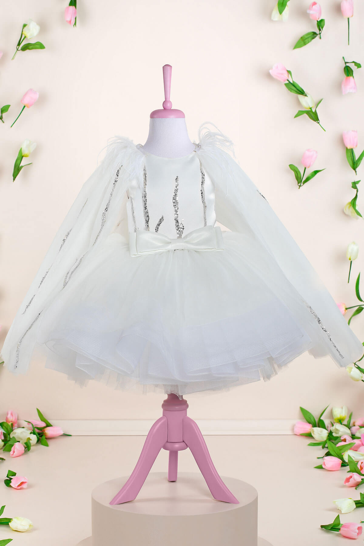 Alessandra White Party Dress