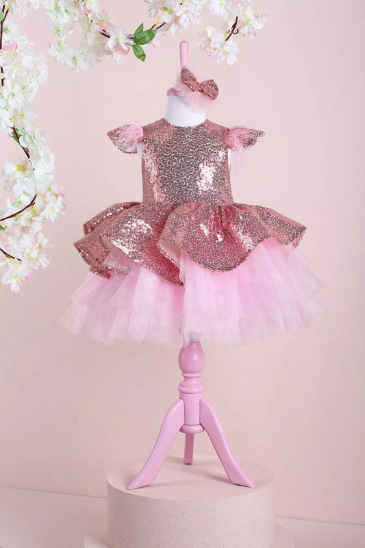 Cara Rose Gold Party Dress