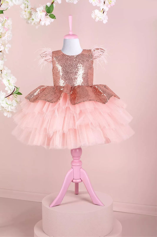 Cara Salmon Party Dress