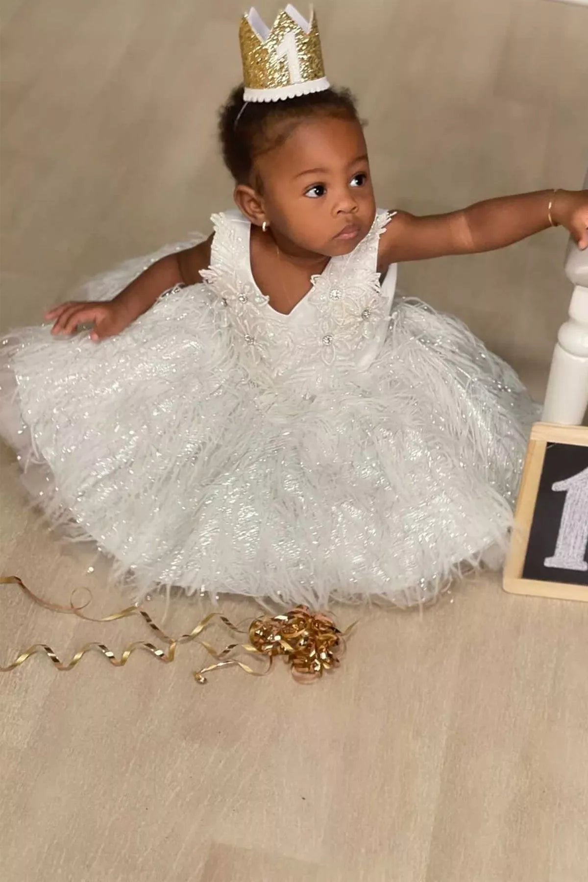 Elena White Party Dress