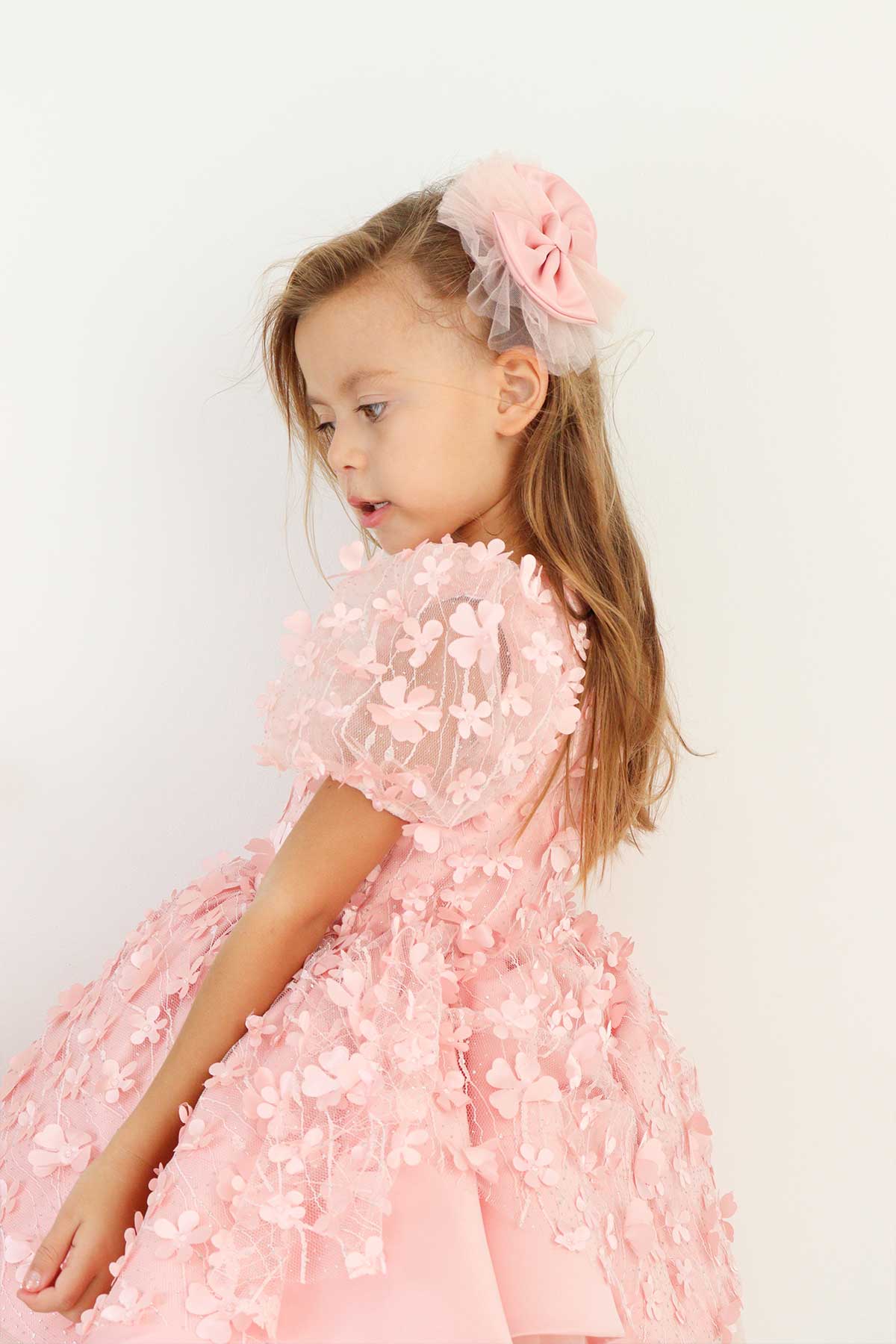Fiona Pink Party Dress - Layered