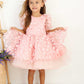 Fiona Pink Party Dress - Layered