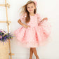 Fiona Pink Party Dress - Layered