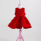 Fiona Red Party Dress - Sleeveless