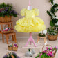 Fiona Yellow Party Dress - Layered
