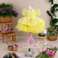 Fiona Yellow Party Dress - Layered