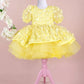 Fiona Yellow Party Dress - Layered