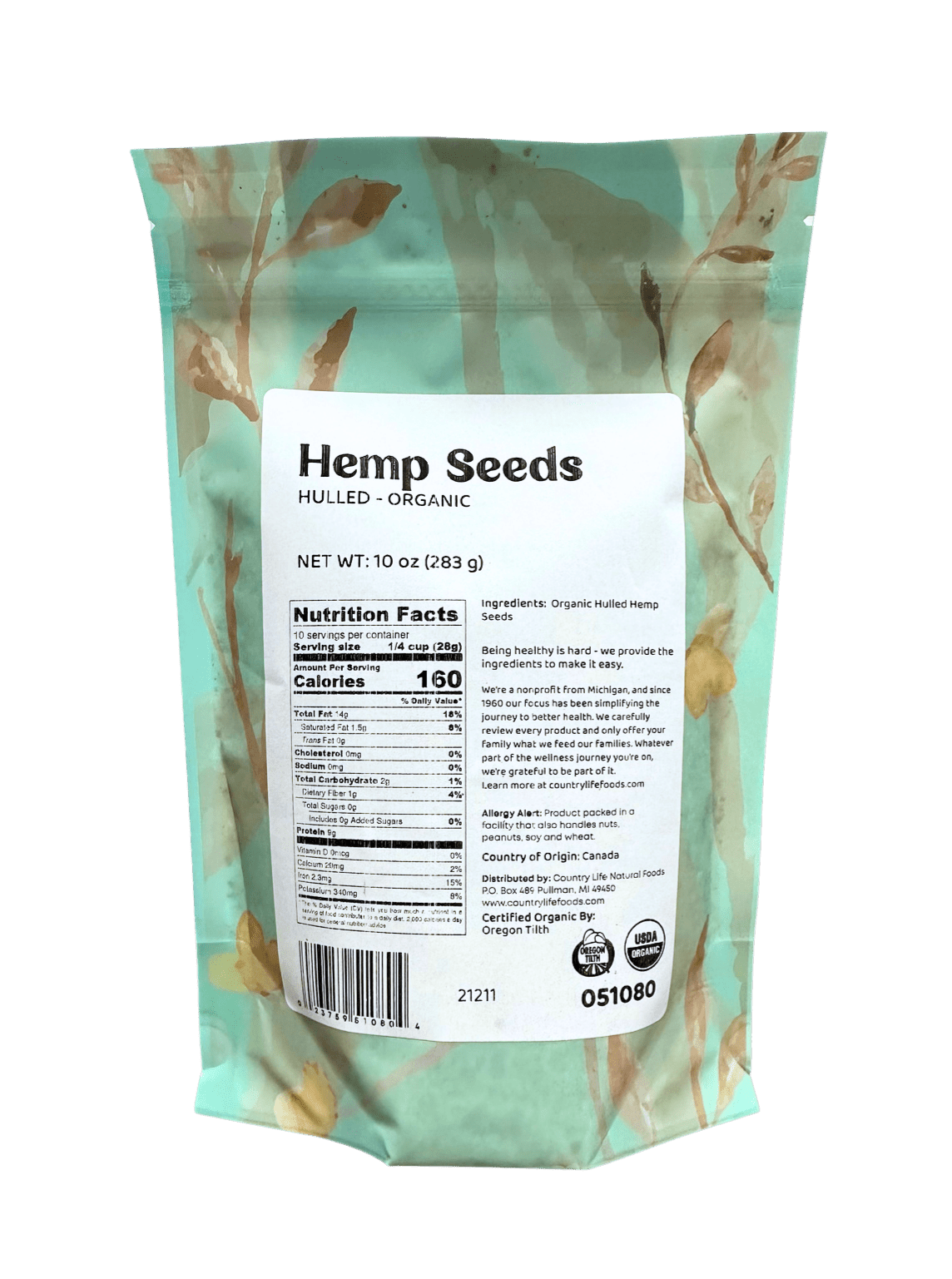 Hemp Seeds, Hulled, Organic