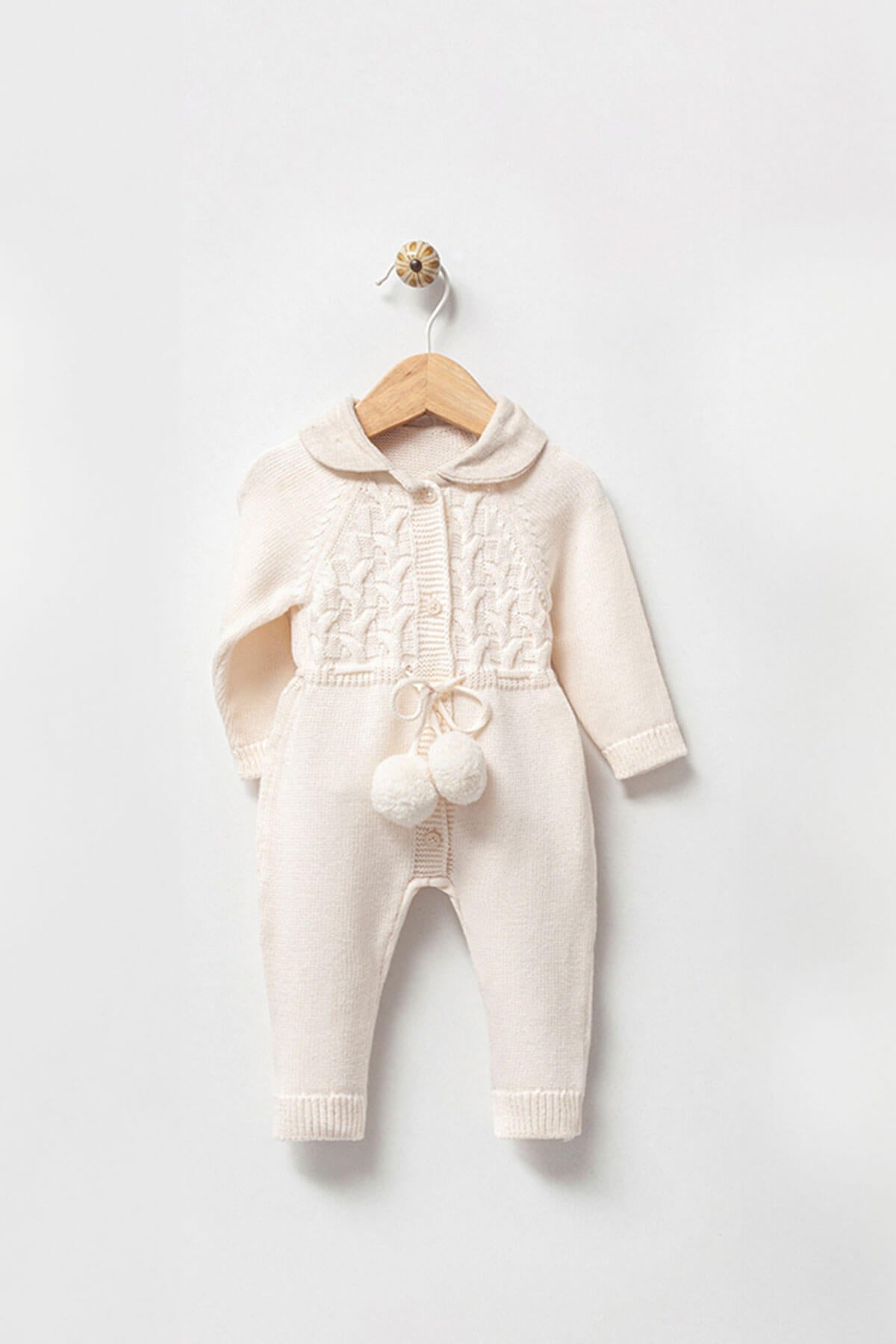 Lewis Cream Newborn Coming Home Set / Linen Collar (5 pcs)