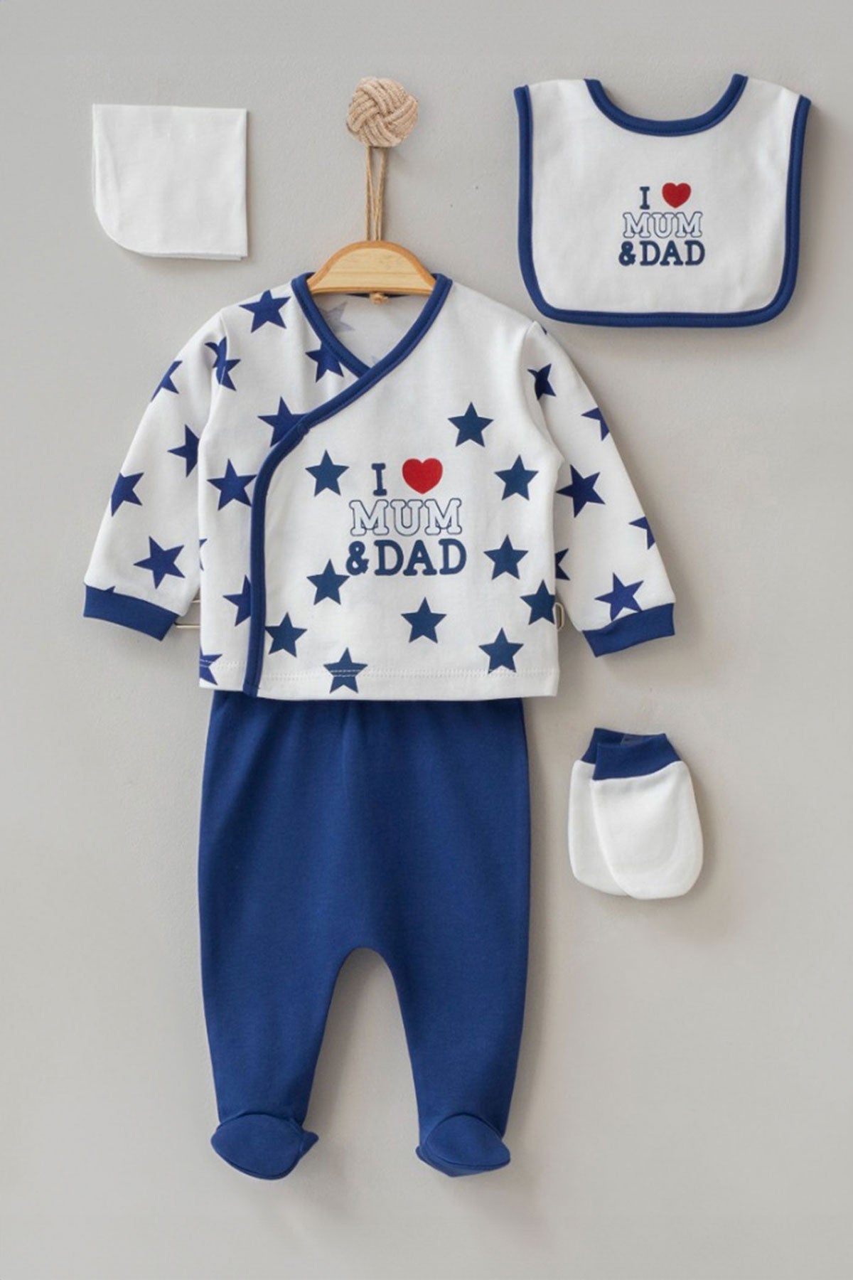Lincoln Blue Star Newborn Coming Home Set (10 pcs)