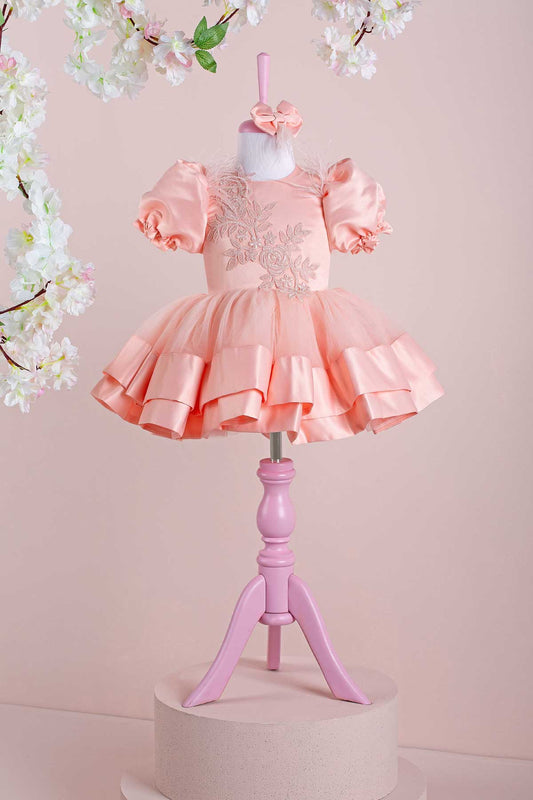 Linda Peach Party Dress