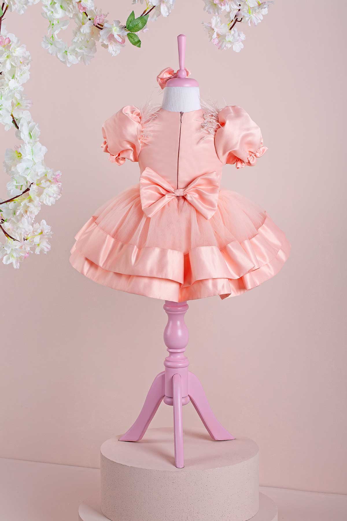 Linda Peach Party Dress