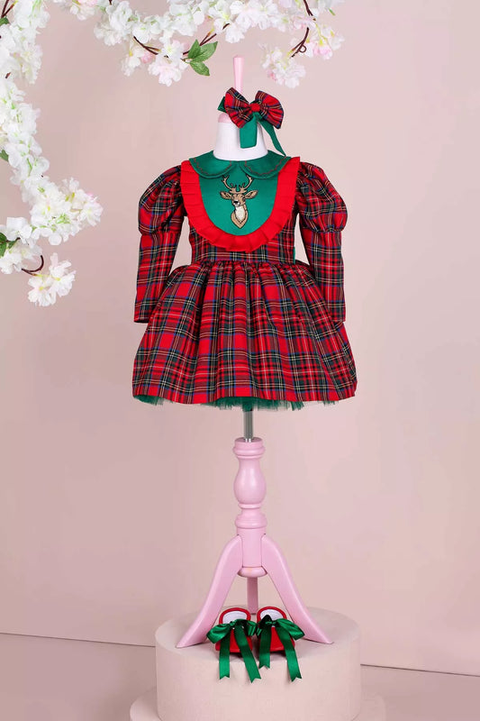 Merry Scottish Christmas Dress Set