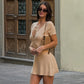 French Romantic Girl Style Base Breasted Knitted Dress