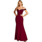 Women's Off-neck Sling Evening Long Dress