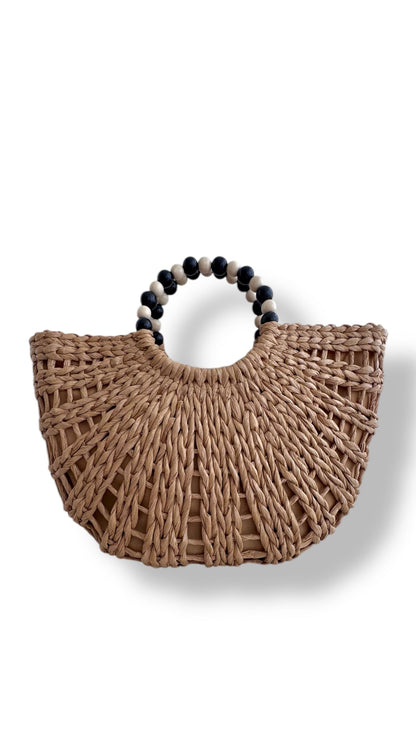 Julia Natural Straw Beach Bag