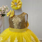 Shay Gold & Yellow Party Dress