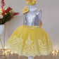 Shay Silver & Yellow Party Dress