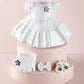 Star White Baby Dress Set