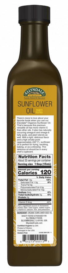 Sunflower Oil, Organic