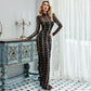 Sequins Women Maxi Dresses Long Sleeve