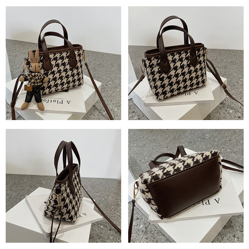 Fashion Houndstooth Shoulder Bag
