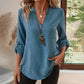 Women's Casual Summer Notch V Neck Blouses