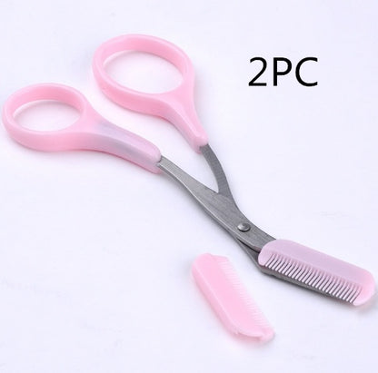 Eyebrow scissors with eyebrow comb