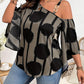 Women's Plus Size Fashion Off-the-Shoulder Charming Chain Three-quarter Sleeve Blouse