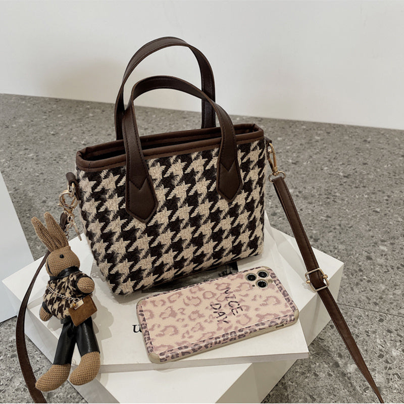 Fashion Houndstooth Shoulder Bag