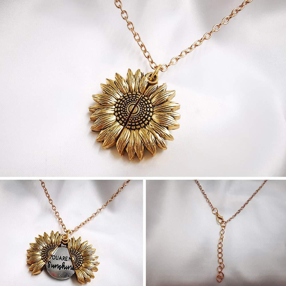 Unisex Sunflower Necklace