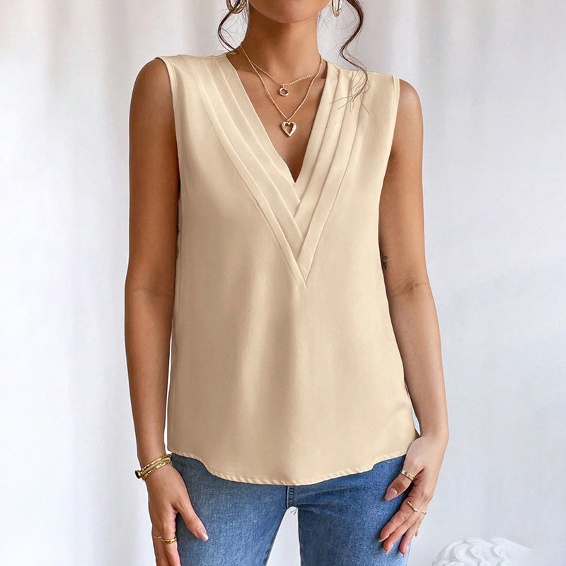 Women's Elegant V Neck Tank Tops