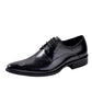 Men's Breathable Leather Pointed Carved Business Formal Shoes