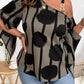 Women's Plus Size Fashion Off-the-Shoulder Charming Chain Three-quarter Sleeve Blouse