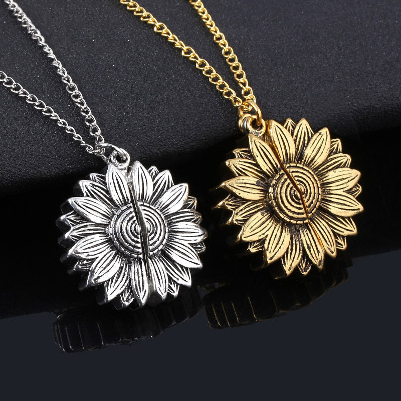 Unisex Sunflower Necklace