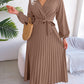 Fashion Elegant Cross Pleated Maxi Dress