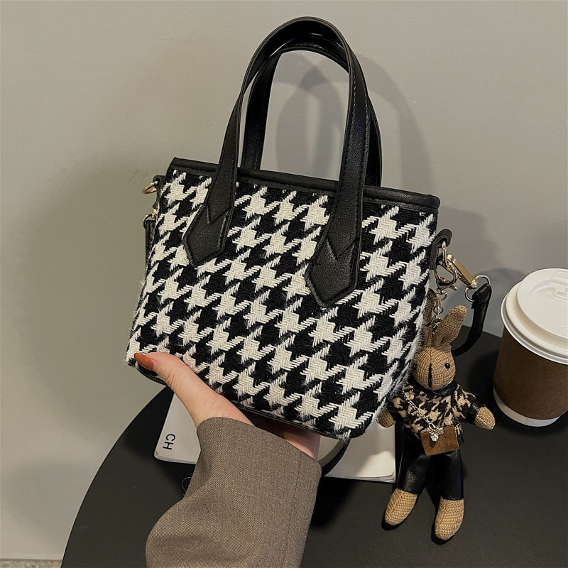 Fashion Houndstooth Shoulder Bag