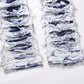 Washed Blue Ripped Zipper Distressed Beggar Pants