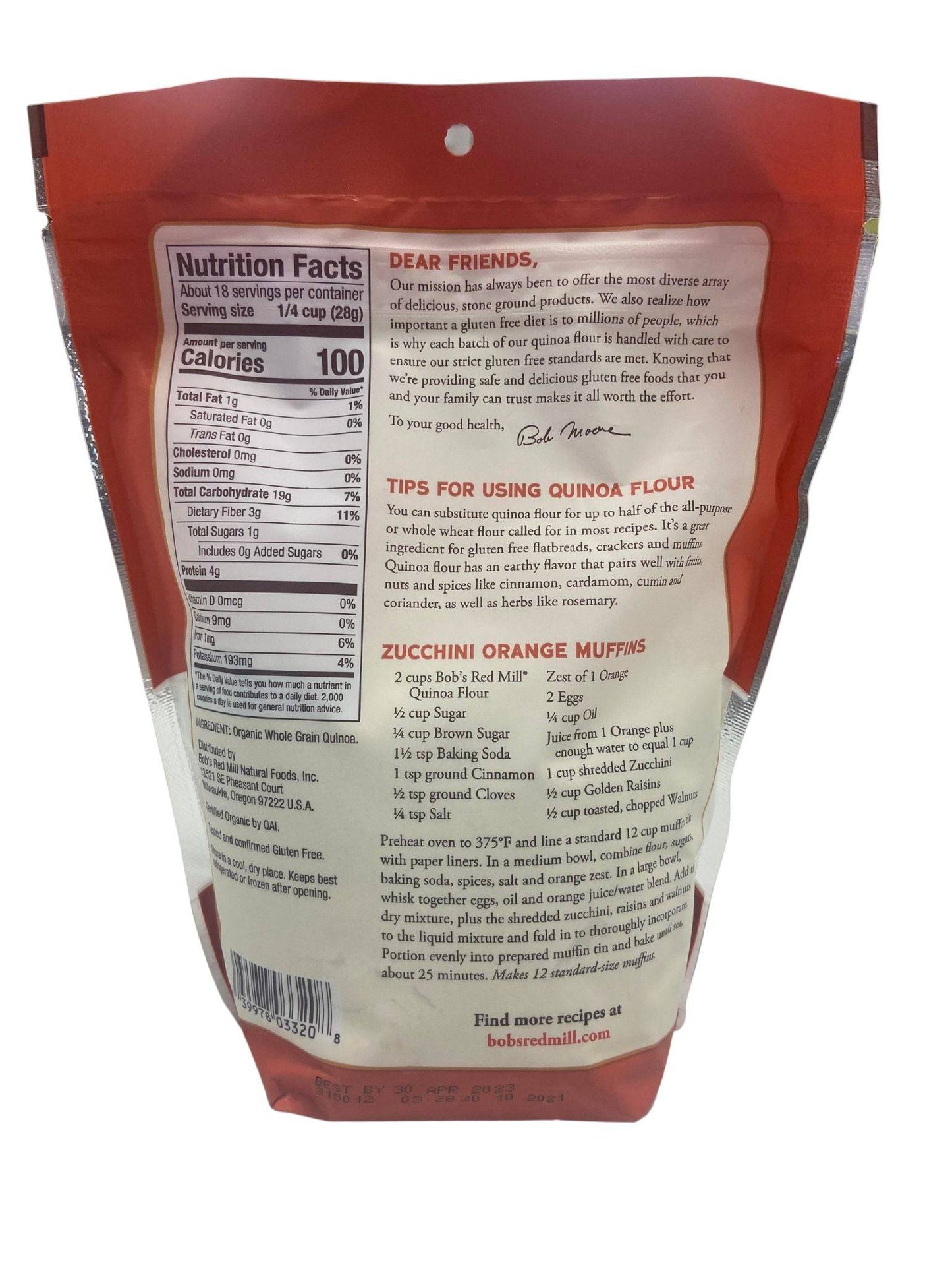 Quinoa Flour, Organic, Bob's Red Mill