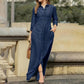 Women's Casual Button Down Denim Maxi Dress