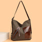 Women Fashion Rivet Design Leopard Shoulder Bags