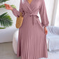 Fashion Elegant Cross Pleated Maxi Dress