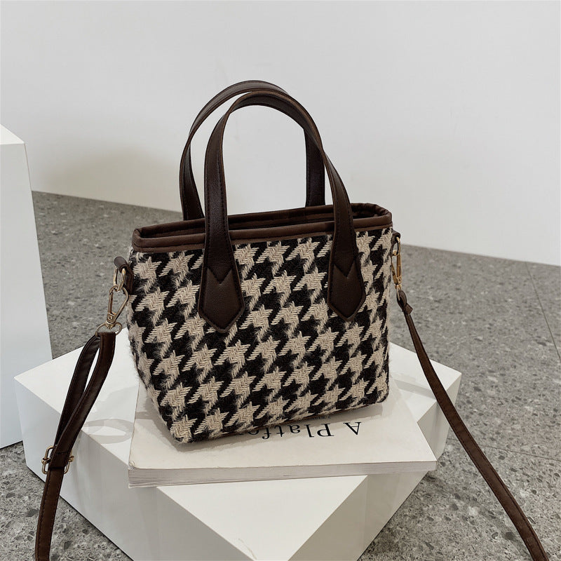 Fashion Houndstooth Shoulder Bag
