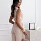 V-neck Sleeveless Jumpsuit With Belt